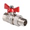Кран Valtec шаровый с полусгоном нр-вр 1/2 рукоятка  бабочка  VT.227 - фото 87523