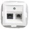 Розетка WESSEN ДУЭТ WDE000185 двойн. RJ11+RJ45, кат. 5Е механизм, белый - фото 9232