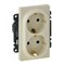 Розетка LEGRAND DIY VALENA Life 2х2К+З слон.кость 753227 - фото 95314