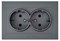Розетка OVIVO GRANO 2-я с/з дымчатый 400-110300-907 - фото 95389